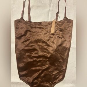 SKIMS Barely There Shapewear Bodysuit in Jasper/Brown